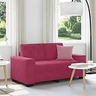 vidaXL Soffa Loveseat Vinröd 120 cm i Sammet 4105114