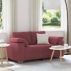 vidaXL Tvåsitssoffa Vinröd 120 cm Tyg 4105220