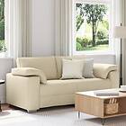 vidaXL Soffa Grädde Tyg Medium Hållbar Soffa Rektangulär Samtidig 4105234