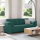 vidaXL 3-sits soffa mörkgrön 178 cm tyg 4105242