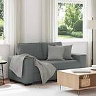 vidaXL 2-sitssoffa mörkgrå 120 cm tyg 4105157