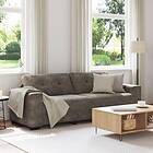 vidaXL 3-sitssoffa Mörkgrå 180 cm Konstläder 4105145