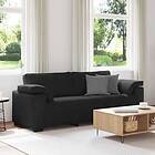 vidaXL 3-sitssoffa svart 178 cm sammet 4105282