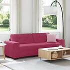 vidaXL 3-sits soffa i vinröd sammet, 180 cm 4105138