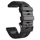 Tiera Garmin Fenix silikonarmband svart quick release 22 mm