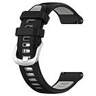 Tiera Sport silikonklockarmband svart-grått 22 mm