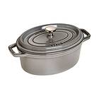 Staub La Cocotte oval gryta gjutjärn 2,35l Grafitgrå