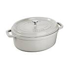 Staub La Cocotte oval gryta gjutjärn 6,7l White truffle
