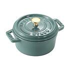 Staub La Cocotte rund gryta gjutjärn 0,25l Eukalyptus