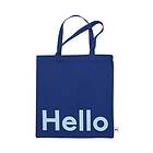 Design Letters Tote bag väska Hello-mörkblå