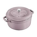 Staub La Cocotte rund gryta gjutjärn 3,8l Cherry Blossom