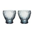 Kosta Boda Moss tumbler glas cirkulär 33 cl 2-pack Blå