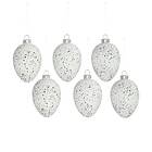 Scandi Living Brooding påskägg glas 8 cm 6-pack Vit