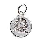 Panduro Hobby Bokstavshänge cirkel strass Q – Ø12 mm, mässing pläterat med 925 sterling silver