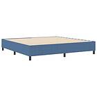 vidaXL Boxspring Säng Blå 200x200 cm Corduroy Tyg