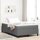 vidaXL Boxspring Säng Ljusgrå Litet Dubbel Corduroy Tyg