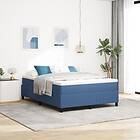 vidaXL Boxspring Säng Blå 140x200 cm Corduroy Tyg