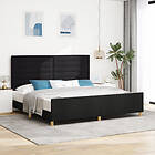 vidaXL Svart Tygsängram 200x200 cm
