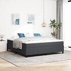 vidaXL Boxspring Säng Mörkgrå Super King Corduroy Stoff