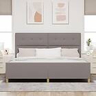 vidaXL Taupe Sängram 200x200 cm Tyg