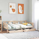 vidaXL Dagbädd med lådor 90x190 cm massiv furu