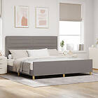 vidaXL Sängram i Taupe 200x200 cm i Tyg
