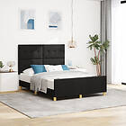 vidaXL Sängram Svart 140x200 cm Tyg