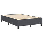 vidaXL Boxspring Säng Mörkgrå Litet Dubbel Corduroy Tyg