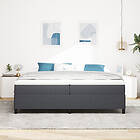 vidaXL Sängram Mörkgrå 200x200 cm Corduroy Tyg