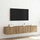 vidaXL TV Vägskåp med LED-lampor 2 st Artisan Ek 80x35x31 cm