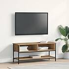 vidaXL TV-bänk Artisan Ek 100x35x45 cm Konstruerat trä och Stål