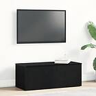 vidaXL TV-bänk Svart Ek 80x34x30 cm Gjord av Trä