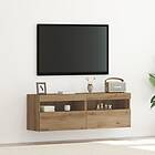 vidaXL TV Vägskåp med LED-lampor 2 st Artisan Ek 60x30x40 cm