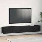 vidaXL TV-bänkar 2 st Svart Ek 100x30x30 cm Konstruerat trä