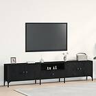 vidaXL TV-bänk med låda Svart Ek 200x25x44 cm Konstruerat trä