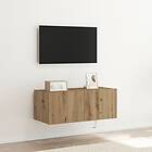 vidaXL TV-Väggskåp med LED-lampor Artisan Ek 80x35x31 cm