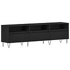 vidaXL TV-bänk Svart Ek 150x30x44,5 cm Konstruerat trä