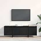 vidaXL TV-bänk Svart Ek 120x30x40,5 cm Byggt av trä