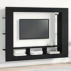 vidaXL TV-bänk Väggmonterad Svart Ek 152x22x113 cm