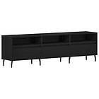 vidaXL TV-bänk Svart Ek 150x30x44,5 cm Konstruerat trä