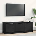 vidaXL TV-bänk Svart Ek 102x35x36,5 cm Konstruerat trä