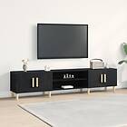 vidaXL TV-bänk Svart Ek 180x31,5x40 cm Konstruerat trä