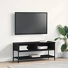 vidaXL TV-bänk Svart Ek 100x35x45 cm Konstruerat trä och Stål