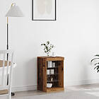 vidaXL Sideboard med LED-lampor gammalt trä 41x37x67 cm