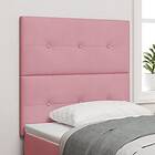 vidaXL LED Huvudgavel Rosa 100 cm Sammet