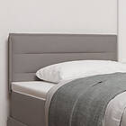 vidaXL Sänggavel Linjer Design Taupe 90 cm Tyg