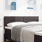 vidaXL Sänggavlar Lines Design Mörkbrun 160 cm Tyg