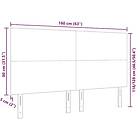 vidaXL LED Huvudgavel Cremevit 80 cm Manchester