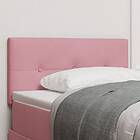 vidaXL LED Huvudgavel Botton Tufted Rosa 100 cm Sammet