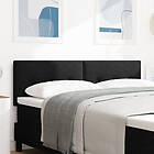 vidaXL LED Sänggavel Med Knappar Svart 72 cm Tyg